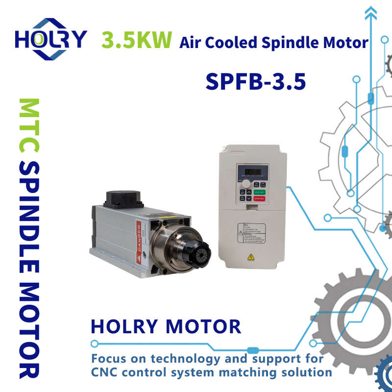 Motor de husillo refrigerado por aire de alta eficiencia 3,5 kW ER25 para m&aacute;quina de trabajo de madera CNC