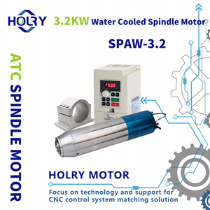 มอเตอร์แกนหมุน ATC 3.2kw ระบายความร้อนด้วยน้ำความเร็วสูงแกนหมุน CNC ISO30 สำหรับเราเตอร์ Cnc